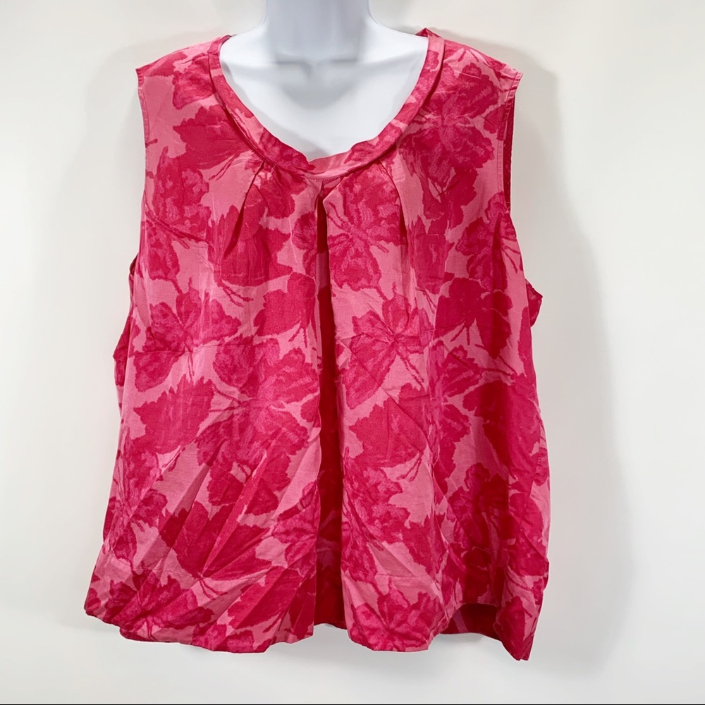 Talbots Woman Top Size 24W Blouse Tank Top Floral